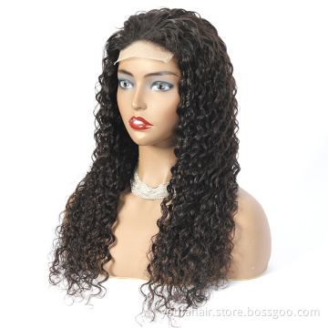 Youfa Cheap Virgin Natural Water Wave Lace Closure Human Hair Wig HD  Transparent Swiss Lace  Closure Wig for Black Women
